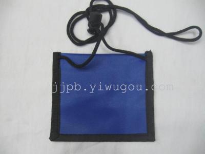 A movable buckle strap certificate bag with black quality Oxford cloth production.