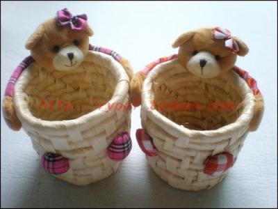 Corn husk basket, baskets, fruit baskets, animal-shaped baskets