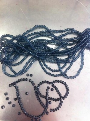 3X4 flat beads plain color