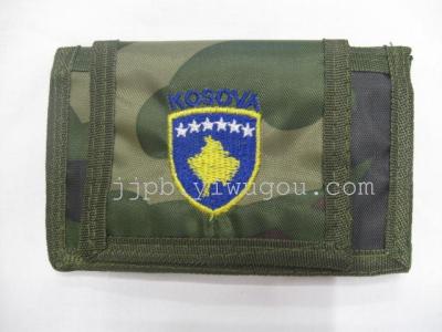 Wallet with Army Green Camo fabric waterproof material production.