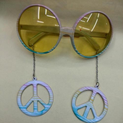 Supply New Al1055 Party Fun Glasses Multi-Color round Band Peace Label Pendant Glasses