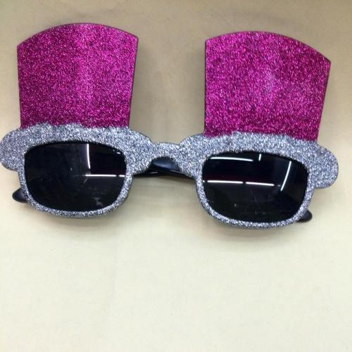 Factory Direct Sales Supply New Prom Glasses Two-Color Onion Powder Hat Glasses