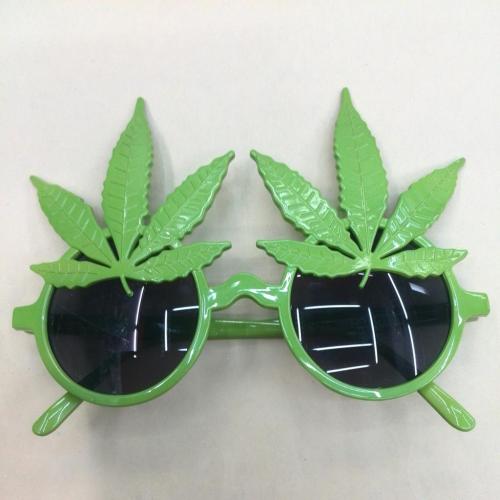 Supply Al1174a Party Fun Glasses Monochrome Leaves Glasses Monochrome Hemp Leaves Glasses