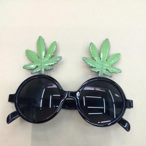 Factory Direct Supply New Al1123 ball Fun Glasses round with Leaves Glasses