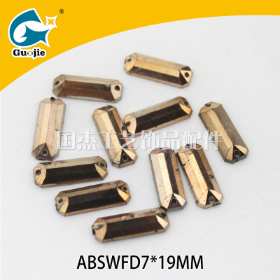 Styrene silver FD7*19 tips with a long strip of gold gun color striped apparel accessories.