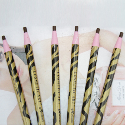 1688 Leopard Print Line Drawing Eyebrow Pencil Eyeliner Eyebrow Pencil Can Be Drawn with a Single Pull