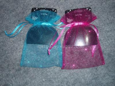 Sachet Pearl Yarn Bag Gift Bag Handmade. Ribbon Mouth Organza Bag Solid Color Wedding Candy Bag