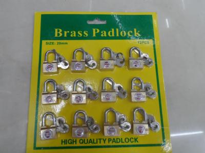 Put brass padlock