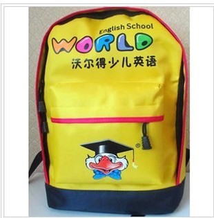 Professional custom printing kindergarten students book bag backpack ad package bag