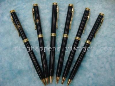Ming Hao Hotel pen pen turning gold metal pen ballpoint pens are available plus LOGO