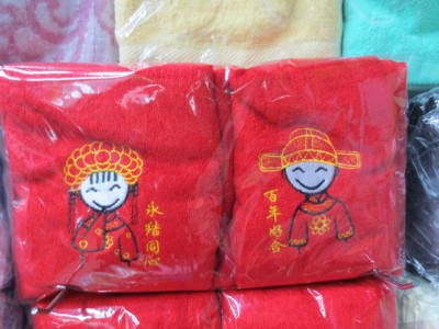 Couples towel bamboo fiber towel towels of textile supplies factory outlet style celebration style