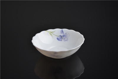 Toughened milky white glass tableware white jade bowl/soup bowl/bowl/rice bowl/creative bowl