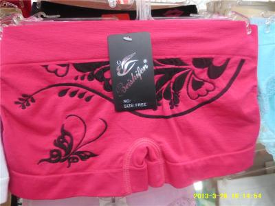 Seamless jacquard boxer briefs for ladies