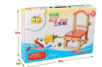 Luban and nut combination chair removable toy toy boy preschool children's educational toys toys