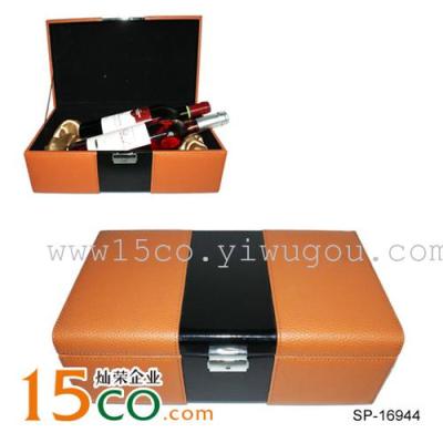 Upscale wine box wine PV skin leather box leather box packages wine gift box