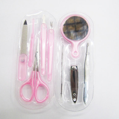 Pink Plastic Bin Beauty Tools Travel Set Essential