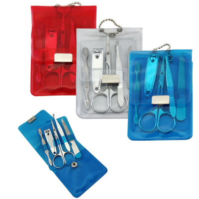 Transparent PVC bag manicure kit advertising gift promotion kit manicure kit