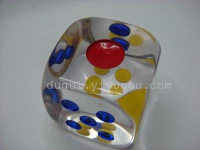 Yiwu gambling ghost entertainment high-end acrylic dice, transparent plexiglass dice, mainly out of Korea