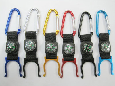 Multifunctional key chains pendants wholesale carabiner compass bottle opener new creative handbags