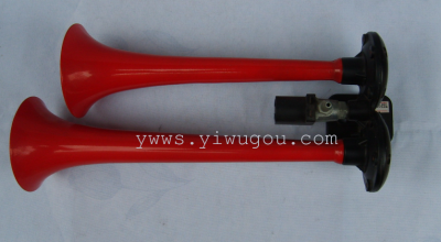 WS-506 car horn. two tube red air horn. Auto electronic horn