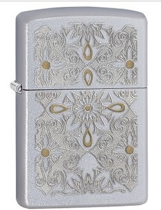 ZIPPO-frosted classic flower rich 28457