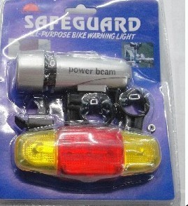 Practical and practical bicycle headlight + taillight set