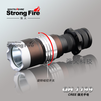 With magnetic focus flashlight