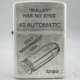 Zhi Bao lighter counters authentic ZIPPO antique silver 121FB series silver-machine gun bullets