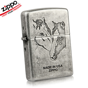 Original authentic antique silver ZIPPO lighters 121FB double dependence Shoppe Edition