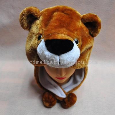 Spot supply foreign trade popular cartoon animal hat plush toy hat new need.but - the - pooh bear style.css..