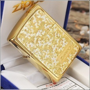 Genuine authentic Zippo lighters Zippo limited edition gold-plated genuine sterling silver, Tang grass K10 Shoppe zipoo