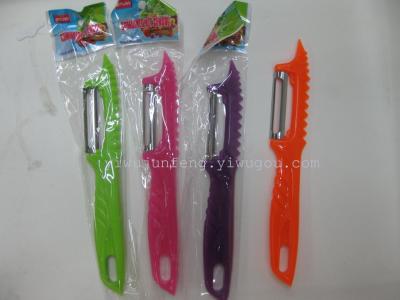Single crystal color fish scale peeler knife OPP bag BY-311