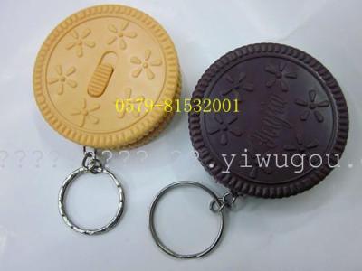 Biscuit shaped electronic light Keychain mini electronic lights simulated food electronic lamp
