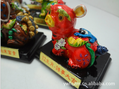 Resin crafts ornaments resin art resin wedding good luck ornament 12 12 Chinese zodiac animals