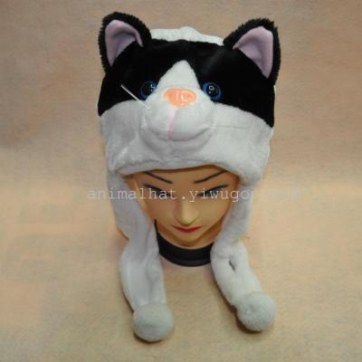 Foreign trade hot cartoon animal toy hat 13 new cat spot supply.