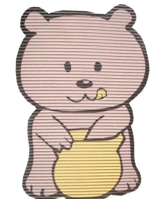 Cartoon PVC bear anti-skid mat bathroom anti-skid mat bath mat soft rubber floor mat