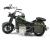 Retro iron art model military green tricycle motorcycle model simple household decoration crafts