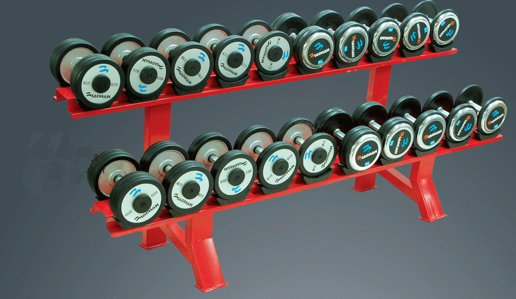 A Dumbbell stand for the gym