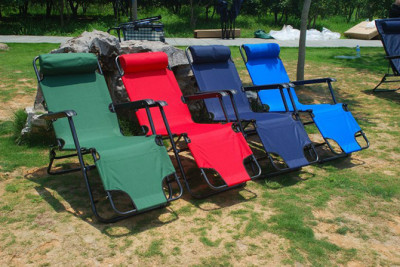 Supply Oxford cloth dual chair siesta folding double deck chair folding bed beach chair