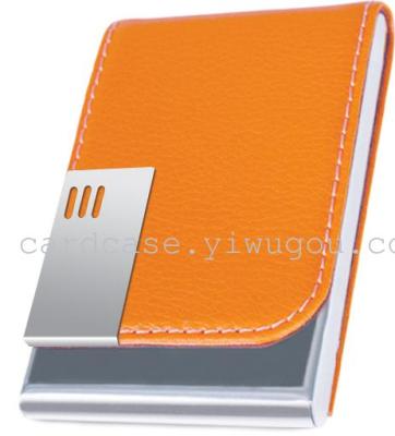 Imitation Leather Metal Cardcase Ozx-9116 Business Card Holder, Card Case, Pu Card Case