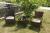 Balcony lounge chair outdoor chairs cane chairs/furniture combo terrace table and chairs set of three