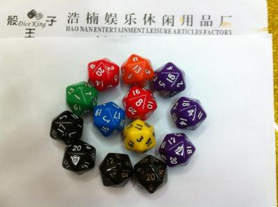 Supply of multi-sided dice 20 sided dice available from stock
