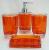 8013 Acrylic Double Layer Bathroom Four-Piece Set Square Bottom Toilet Toiletries Kit