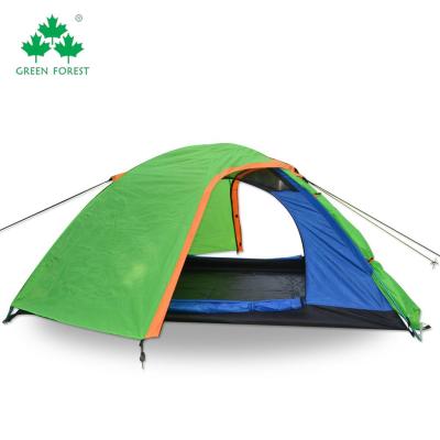 Green forest double double double open door aluminum alloy pole tent windproof rainproof warm four seasons tents