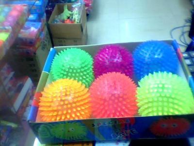 Manufacturer wholesale 7.5 luminous massage ball fur ball flash toy pet toys TPR toys
