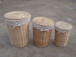 Laundry basket rattan willow weave storage basket rattan weave