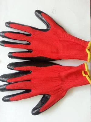 Red-core black rubber-latex latex gloves.