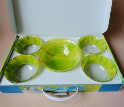 Chinbull tempered glass bowl set color transparent glass bowl tableware gift Set