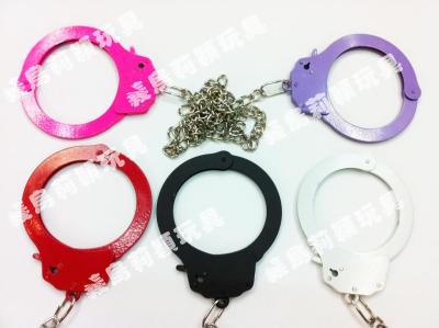 [Factory Direct Sales] Color Paint Paint Long Chain Short Chain Iron Toy Handcuffs Footcuff Wholesale and Retail