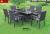 Outdoor leisure furniture, rectangular tables and chairs rattan set table and Chair combinations courtyard garden Western restaurant tables and chairs